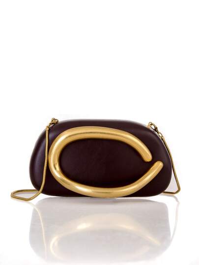 RCRK 全新品牌设计师手工金色封口盒形手拿包女士晚宴婚礼迷你女式钱包派对可爱钱包包手提包