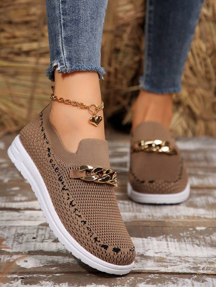 1 Pair Women's New Breathable Anti-Skid Sport Shoes, Slip-On Lightweight Casual Sneakers Suitable For School, Running, Work, Casual, Workout, Hiking, Party, Gathering, Shopping, Dating, Versatile