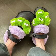 5/9/12pcs Cute Multi-Color Faux Fur Pom Poms With 3D Accessories, DIY Shoe Charms Decorations, Shoe Charm, Add Color To Shoes, Perfect For Parties, Holidays, Lovely Gift - Multicolor - View 2