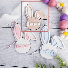 1 pièce Étiquettes de panier de Pâques, étiquette personnalisée de panier de Pâques, étiquette de panier de Pâques personnalisée, étiquettes avec noms de lapin, oreilles de lapin pastel, décoration de Pâques, étiquette de Pâques, multifonctionnelle, anti-moisissure, ornementale, réutilisable, raffinée, élégante, de haute qualité, mignonne, moderne, personnalisée, unique, idéale comme cadeau pour lui, idéale comme cadeau pour elle, pour elle, petit ami, petite amie, papa, maman, famille, amis, fils, fille, enfants, cuisine, salle à manger, chambre, bureau, salon, maison, jardin, salle de thé