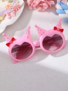 1 Pc Girls Princess Bowknot Fashion Glasses, Fashion Kids Eyewear For Runway Show, Spring Travel, Cross-Border