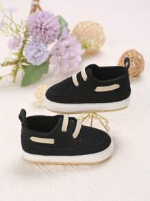 1 双软底休闲运动鞋，适合 0-1 岁婴儿，春秋季 - 黑色 - 查看 2