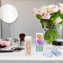 2025 New 3pcs Travel Portable Transparent Storage Box - Mini Organizer For Cleaning Swabs, Bandages & Toothpicks, Dustproof