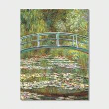 1入組帆布海報，克洛德莫內《睡蓮池上的橋》名畫復古藝術海報經典印刷家居牆壁裝飾客廳、臥室、牆壁裝飾、家居裝飾，無框 - 彩色 - 查看 13