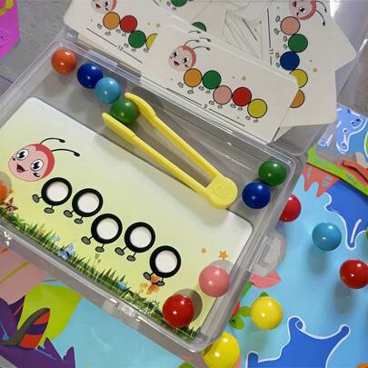 Factory Price Top Clip Beads Board Game Wooden Beads Game Wooden Educational Toy Kids Toddlers Early Educational