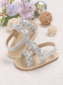 1 双可爱软底公主鞋，适合 0-1 岁女婴，夏季 - 銀色 - 查看 3