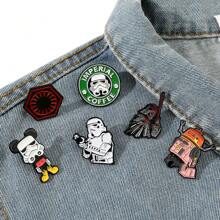 Disney 1/6 Pcs Cartoon Anime Brooch Personalized Robot Soldier Organization Logo Enamel Pin Backpack Clothing Jewelry Metal Badge Accessories A Gift For My Friends
