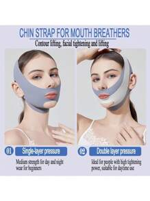 1pc/2pcs V-Shape Face Lifting Strap - Jawline & Cheek Lifting Bandage, V-Line Face Sleep Mask Band, Creative Gift For Women - Multicolor - View 1