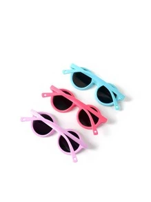 1pc Toddler Glasses, Cute Round TPEE Soft Frame, Comfortable Impact Resistant Versatile Candy Colors, Baby 0-2 Years Old Fashion Glasses - Candy Color Round - View 10