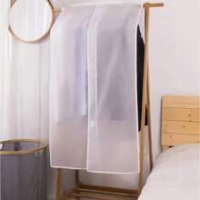 1pc Hanging Garment Bag, Transparent Clothing Cover Protector For Suits, Coats, Dresses, Storage Organization, Anti-Dust Clothing Protector Bag For Wardrobe Clothing Protective Cover, Dust-Proof Clothing Cover, Wardrobe Protective Cover, Clothing Dust-Proof Cover, Clothing Cover, Long Clothing Cover, To Prevent Dust, Moisture, Insect Pests, Travel Clothing Bag, Portable Clothing Cover, Foldable Clothing Protective Cover, Seasonal Clothing Protection, Seasonal Clothing Storage Cover, Moisture-Proof Clothing Bag, Transparent Dust-Proof Cover, Dress Dust-Proof Cover, Wedding Dress Protective Cover, Suit Cover, Workwear Cover, Clothing Used In Formal Occasions, To Prevent Dust, Wrinkles And Quality Degradation, Suitable For Hanging Dresses, Wedding Dresses Or Business Suits. Wedding Dress Storage,Personalized Wedding Favors,Wedding Decor,Groom Dust Cover,Bride,Bridal,Best Man, Bridesmaid