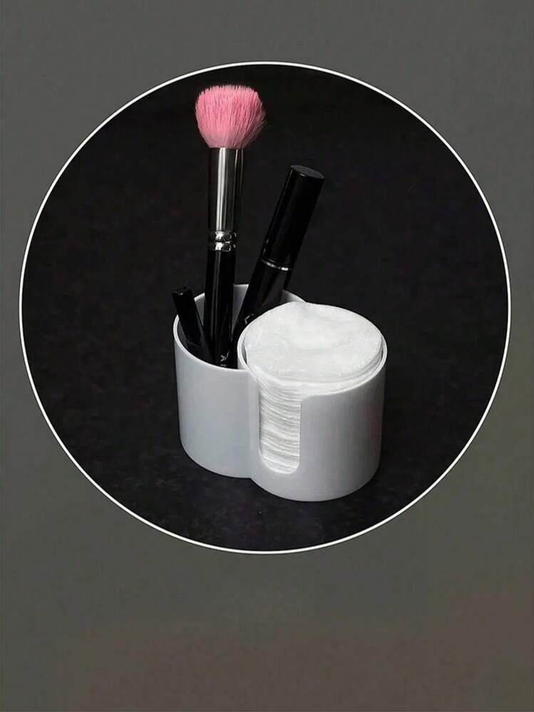Generico Dispenser per batuffoli di cotone, contenitore per batuffoli di cotone, organizer per orecchini, porta batuffoli di cotone trasparente, custodia portatile per bastoncini di cotone