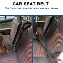 1pc Multifunctional Pet Car Seat Belt And Safety Harness, Safe Travel, Adjustable Dog Seat Belt Collar Pet Accessories