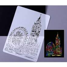Creative Architecture Series Painting Template Cross Border Hollow City