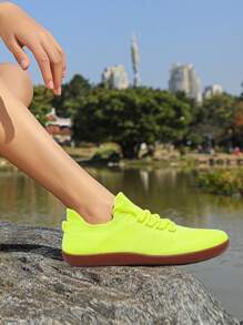 Scarpe sportive piatte in stile di coppia, suola in gomma antiscivolo senza suola, scarpe traspiranti e confortevoli, sottile suola interna per sport e fitness, larghezza punta ampia, scarpe da corsa per sport all'aperto, scarpe casual morbide e traspiranti