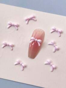 Thanksgiving Special Offer 50 Pieces Of Adorable Small Bow Nail Art Products, 3D Resin Flat Girl Bows/Mixed Colors Package, Nail Art Diy Charm Women'S Red Long Nails/Short Nails Accessories, Nail Accessories, Nail Gems, Nail Products, Nail Jewelry, Sweater Nail Decorations Nail Supplies Nails Nail Charms - Multicolor - View 12