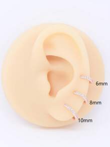 1pc Zirconia Stone Open Nose Ear Ring Septum Earrings Septum Ring Piercing Fashion Jewelry