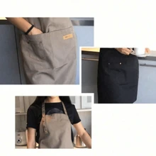 Fartuch płócienny damski nowy modny fartuch kuchenny męski fartuch roboczy damski fartuch kuchenny gotowanie domowa kuchnia grill restauracja bar sklep