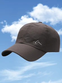 1pc Men's Summer Breathable Quick-Dry Baseball Cap, Lightweight UV Protection, Adjustable Curved Brim Sports Sun Hat For Outdoor Use