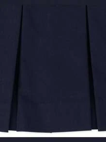 The Children's PLACE Girls Uniform Belted Jumper School Cotton Twill Round Neck Above The Knee Length