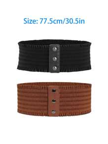 1件装女士弹力束腰带，宽边腰部束腰带，微流苏连衣裙修身小丑腰带，适合搭配上衣、连衣裙和其他服装，万圣节束腰带配饰，女士连衣裙西部牛仔乡村复古女式束腰带，连衣裙束腰带，塑形腰部，收腹提臀 - Color - 查看 25