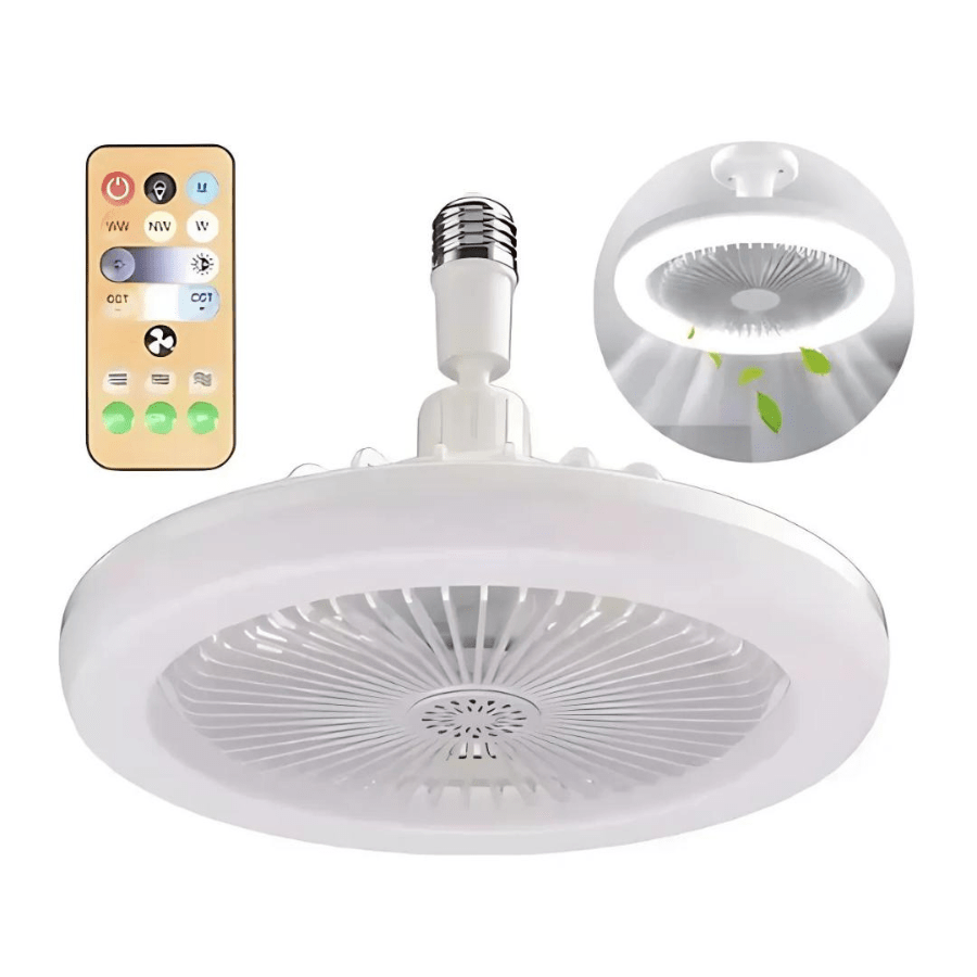 Lámpara ventilador inteligente de Techo de 25W con 3 temperaturas de luz y 3 velocidades de aire