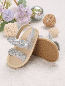 1 双可爱软底公主鞋，适合 0-1 岁女婴，夏季 - 銀色 - 查看 5