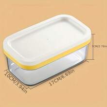 Latest [Butter Slicer Storage Container] 1 Count, 2in1 Butter Cutter Box, Butter Slicer And Storage Container With Lid, Butter Box, Glass Bitter Saucer With Cover, Creative Butter Dish, Butter Keeper With Cutter Wire, Kitchen Stuff, Kitchen Gadgets - 黃色 - 查看 6