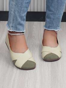 Casual Simple Comfortable Flat Anti-Slip Loafers, Spring/Summer - Green - View 4