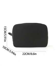 1 Piece Of Makeup Storage Tool Women'S Simple Solid Color Corduroy Large Capacity Makeup Bag Including Portable Hand-Held Toiletry Bag Suitable For Women, College Students, High School Students, Outdoor Travel, Vacation, Makeup Bag Storage, School Dormitory Bathroom Essential, Exclusive Customized Gift - Multicolor - View 7