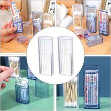 2025 New 3pcs Travel Portable Transparent Storage Box - Mini Organizer For Cleaning Swabs, Bandages & Toothpicks, Dustproof