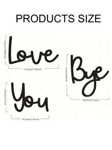 Wooden Love You Bye Sign Above Door, Love You Bye Door Topper, Love You Bye, Love You Bye Sign, Love You, Bye Sign, Love Signs For Home Decor, Love You Bye Wall Decal