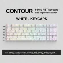 APAYADO ATTACK SHARK Gaming Keyboard Wired Mechanical Keycaps (Without Keyboard), Only KM98 PBT Keycaps Kit Fit Hot Swap X68HE - Multicolor - View 11
