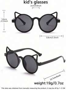 8PCS/1pc Kids' Little Bear Shaped Fashion Glasses For Summer, Perfect For Daily Wear. Kids`S Little Bear Shapes&Flower Shapes Fashion Glasses For Summer, Suitable For Daily Use - Multicolor - View 8
