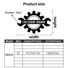 1pc Personalized Craftsman Metal Logos, Customizable Toolmakers' Workshop Wall Decorations, Mechanical Design Metal Crafts, Garage Art Gifts, Workshop Wall Art, Tool Repair Metal Logos, Dad Gifts, Husband Gifts, Industrial-Style Logo Gifts, Home And Office Decor Birthday Graduation