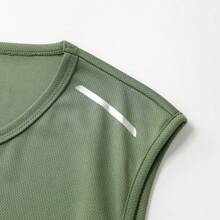 6pcs/Set Men's Sleeveless Sports Running Vest, Breathable Fabric, Suitable For Basketball, Football, Outdoor Sports