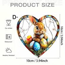 1 Person Easter Bunny Sun Catcher Window Hanging Decoration - Acrylic Spot With Charming Rabbit And Daffodil Design, Perfect For Home, Garden, Office And Outdoor Holiday Decoration, Holiday Decoration|Rabbit Design|Glossy Finish, Easter Decoration, Holiday Decoration Easter Decorations Party Gift