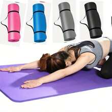 1 pezzo Extra spesso tappetino da yoga anti-scivolo - tappetino da esercizio ammortizzante con cinghia da trasporto, adatto per yoga, fitness e danza - per amanti dello yoga e del fitness - adatto per allenamenti all aperto, a casa e in studio