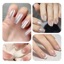 MSRUIOO Esmalte de Gel de Base de Borracha Jelly Rosa Nude 8ml, Esmalte de Gel Neutro Brilhante e Translúcido, Arte de Unhas em Gel Removível, Presente de Manicure DIY para Salão, Meninas e Mulheres no Natal