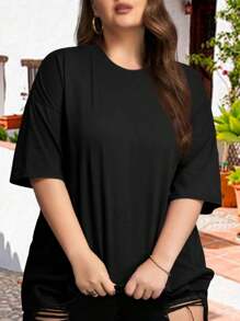 Women's Oversize Dracula Vampire Night Sneaker Horror Oversize Women T-Shirt - 黑色 - 查看 1