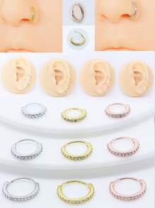 1pc Zirconia Stone Open Nose Ear Ring Septum Earrings Septum Ring Piercing Fashion Jewelry