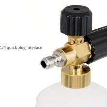 Heavy Duty Car Foam Cannon, Adjustable Foam Blaster And Thick Foam, With 1/4" Quick Connector And 1 Liter Bottle - White - View 3