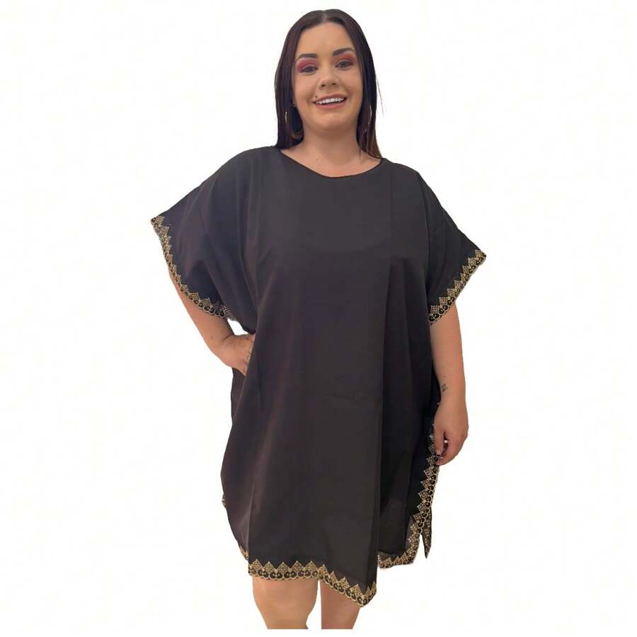 Women T-Shirts - Black and Gold - View 1