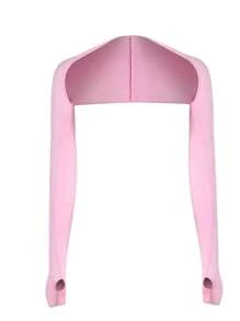 1pc Shoulder Arm Sleeve Summer Sun Protection Shawl Sleeve Outdoor Cycling Solid Color Lightweight Sporty Cardigan Jacket Crop Top Elegant Small Capelet Shoulder Sleeve Jacket For Women