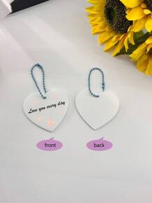 1 pieza Llavero acrílico con forma de corazón y letra, accesorio para propuesta de fiesta, decoración de bolsos