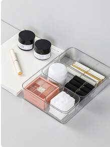 31pcs Radikor Transparent Plastic Drawer Organizers, 4 Different Sizes Storage Boxes For Bathroom, Vanity, Kitchen, Office, Stationery, Cosmetics, Jewelry