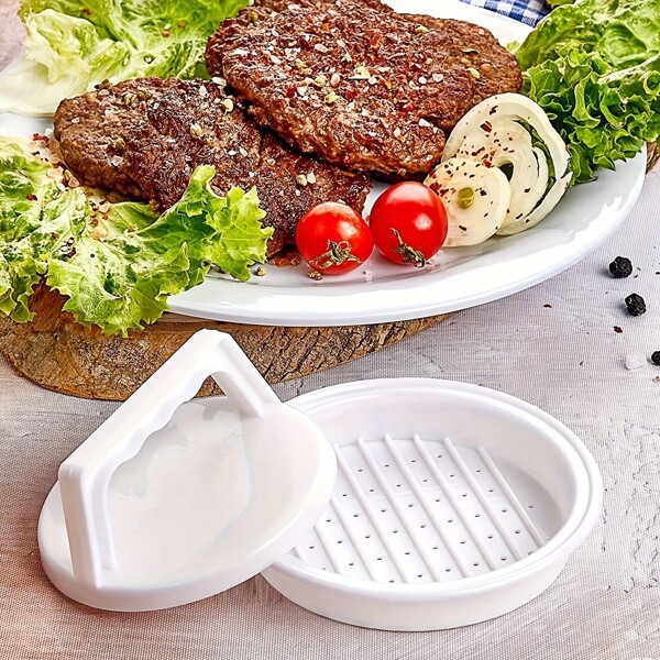 1 Stück/3 Stück Multi-Funktions Hamburger Patty Maker - Einfach zu benutzende Hamburgerpresse, Kunststoff-Burgerformer, praktisches Küchengerät, perfekte Form, gleichmäßiges Garen, lebensmittelecht