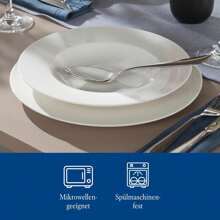 – Villeroy & Boch Group – Basis WeißGeschirrset 12 Teile Weiß, Teller, Geschirrset, Abendessen für 6 Personen, Premium Porzellan YEH3 - Tischservice - Übersicht 4