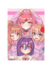 1 件游戏 Dokis D-Dokis 俱乐部海报动漫女孩海报帆布画壁画艺术海报客厅装饰家居装饰画无框 - 彩色 - 查看 26