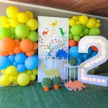 10/20/30/40/50 个柠檬绿气球 18/12/10/5 英寸，浅绿色乳胶派对气球，适用于淋浴派对恐龙丛林万圣节生日派对装饰 - 淺綠色 - 查看 3