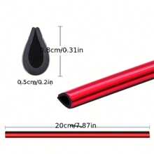 10pcs 7.87 Inches Fit For Car Air Conditioner Outlet, Decorative U-Shaped Molding, Car Styling Door Edge Corner Protector